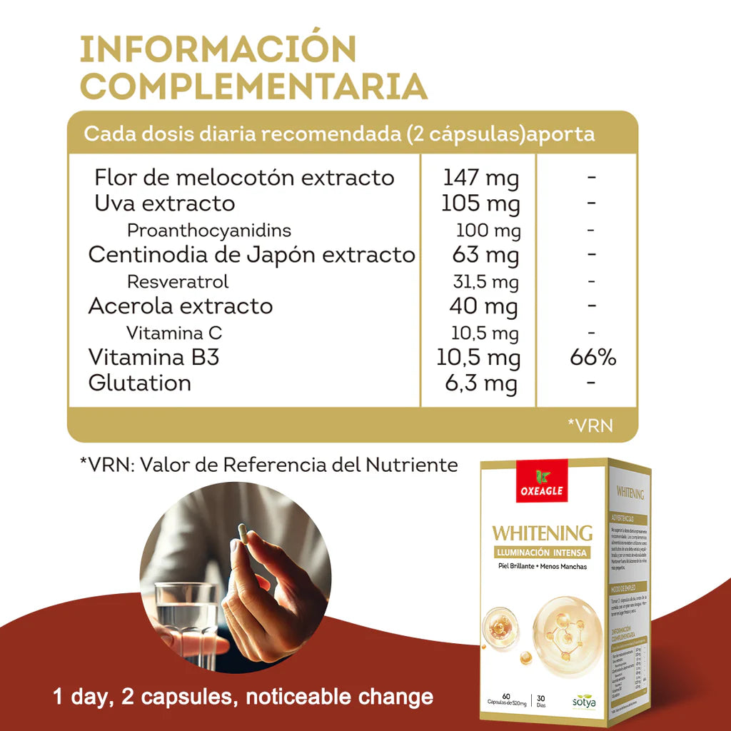 Whitening 60 cápsulas de 520mg