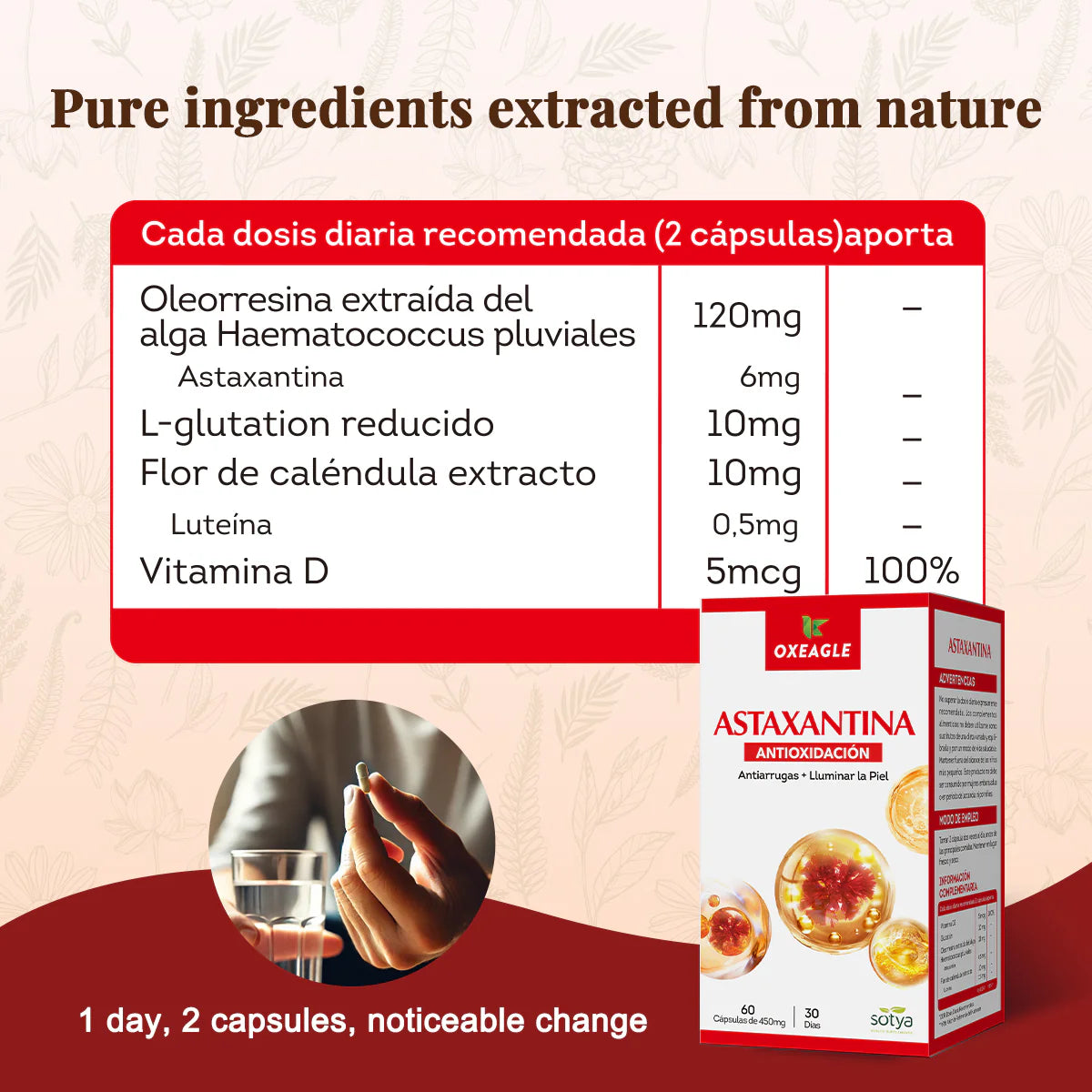 Astaxantina 60 cápsulas de 450mg