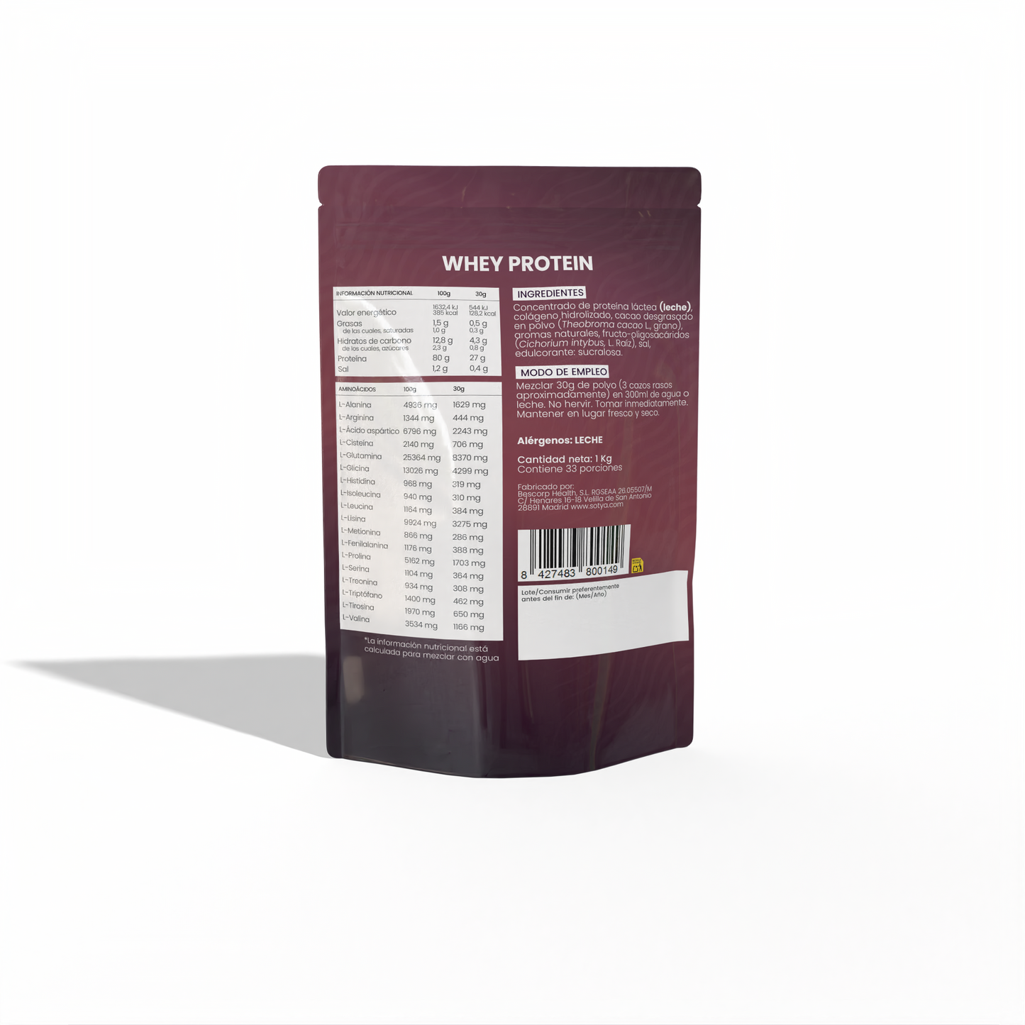 Whey Protein Chocolate, 1Kg
