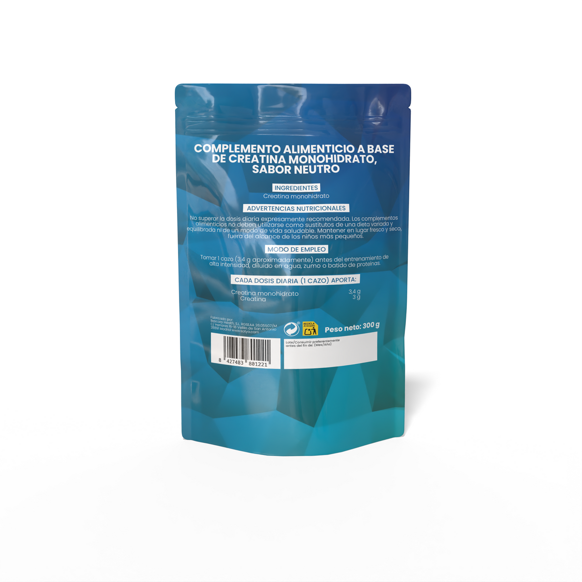 Creatina monohidrato 100% 300g