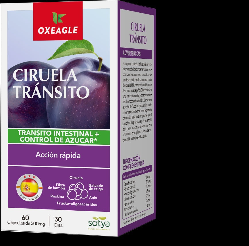 Ciruela Tránsito 60 cápsulas de 500mg