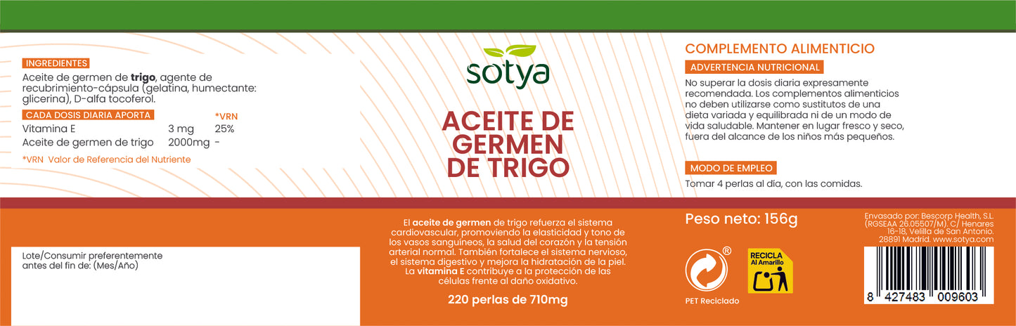 Aceite de germen de trigo 710mg 220 perlas