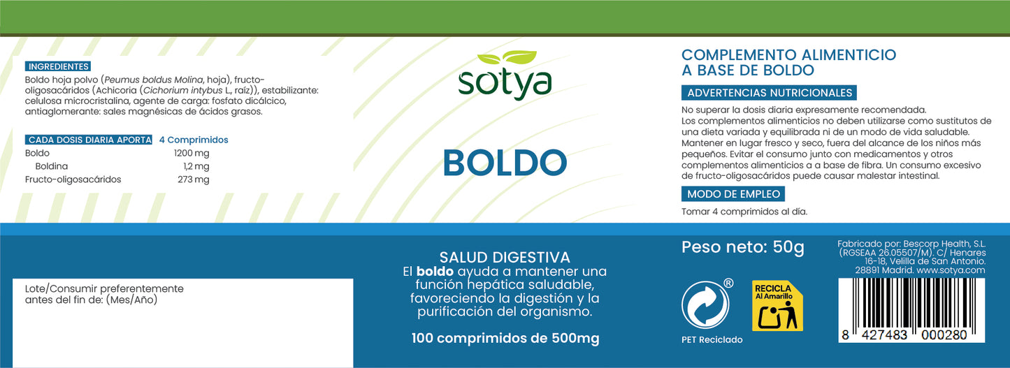 Boldo 100 comprimidos de 500mg