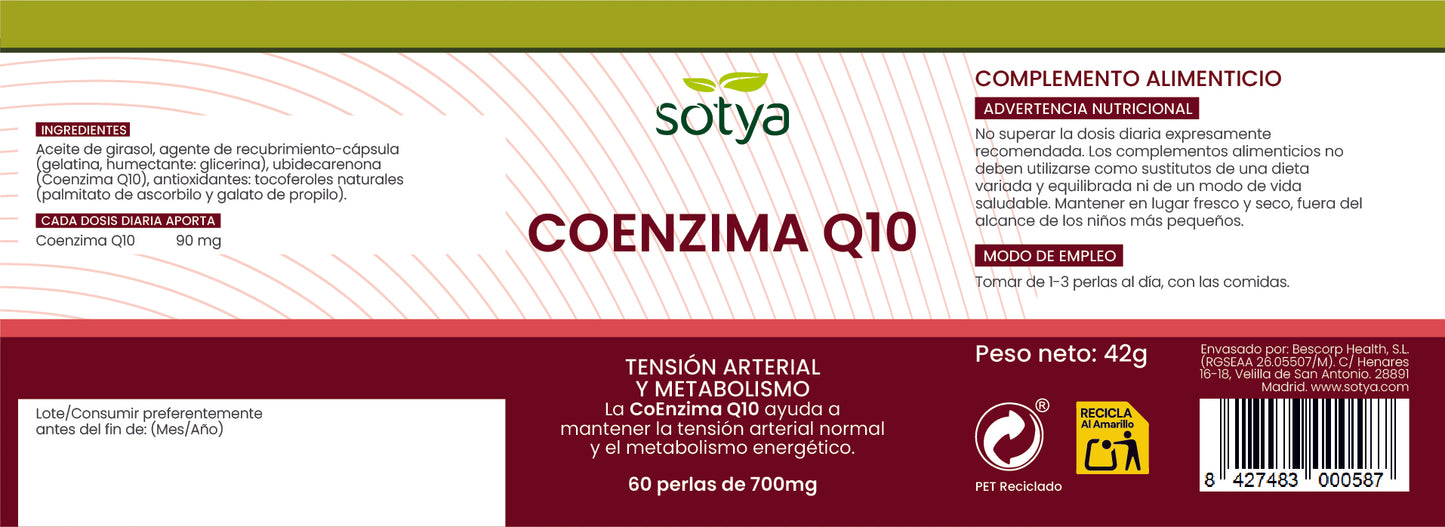 Coenzima Q10 60 perlas de 700mg