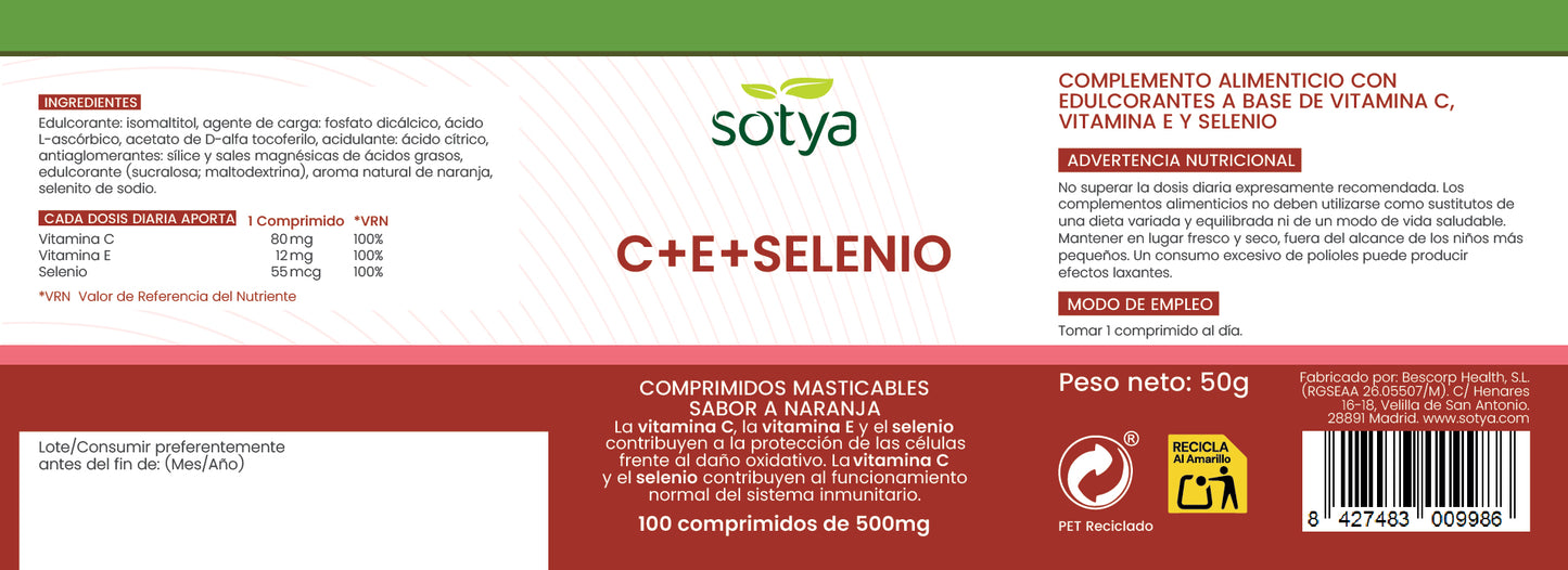 C+E+Selenio 100 comprimidos de 500mg