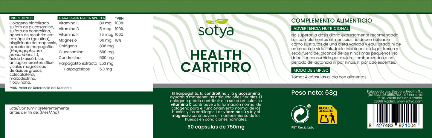 Health CARTIpro 90 cápsulas de 750mg