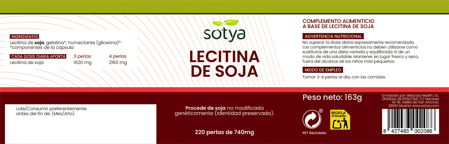 Soy Lecithin 220 Pearls of 740mg
