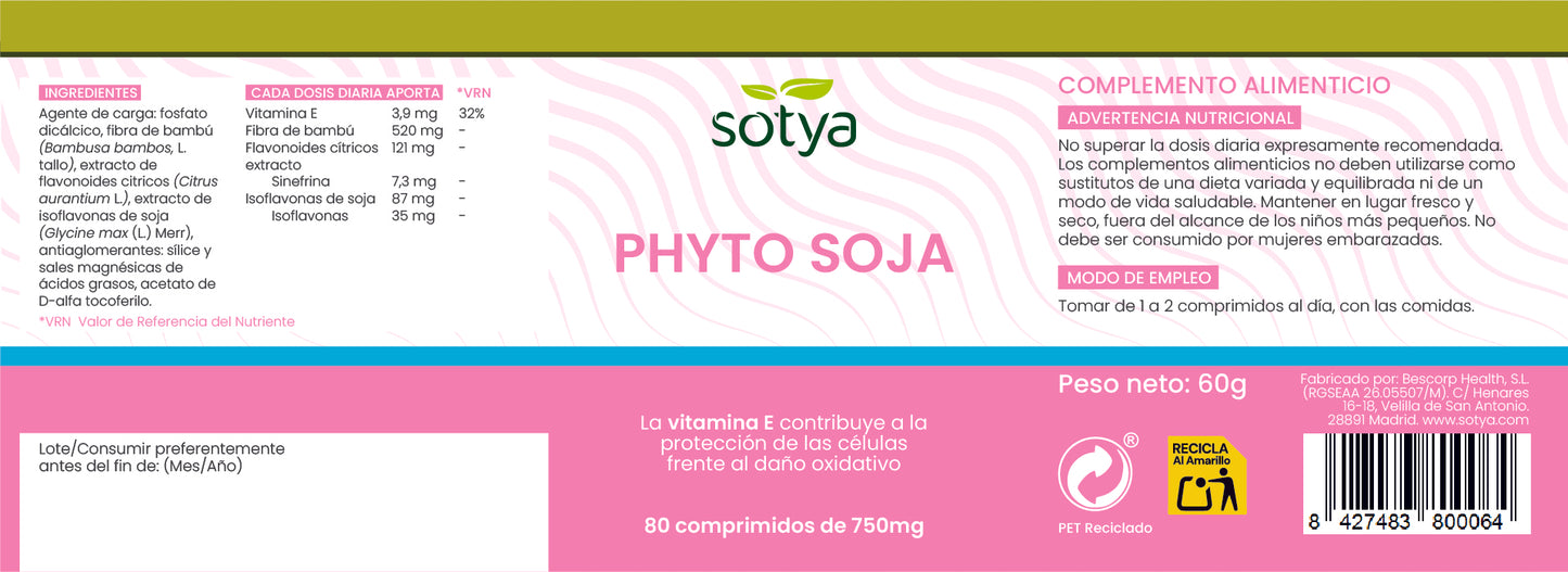 Phyto Soja 80 comprimidos de 750mg