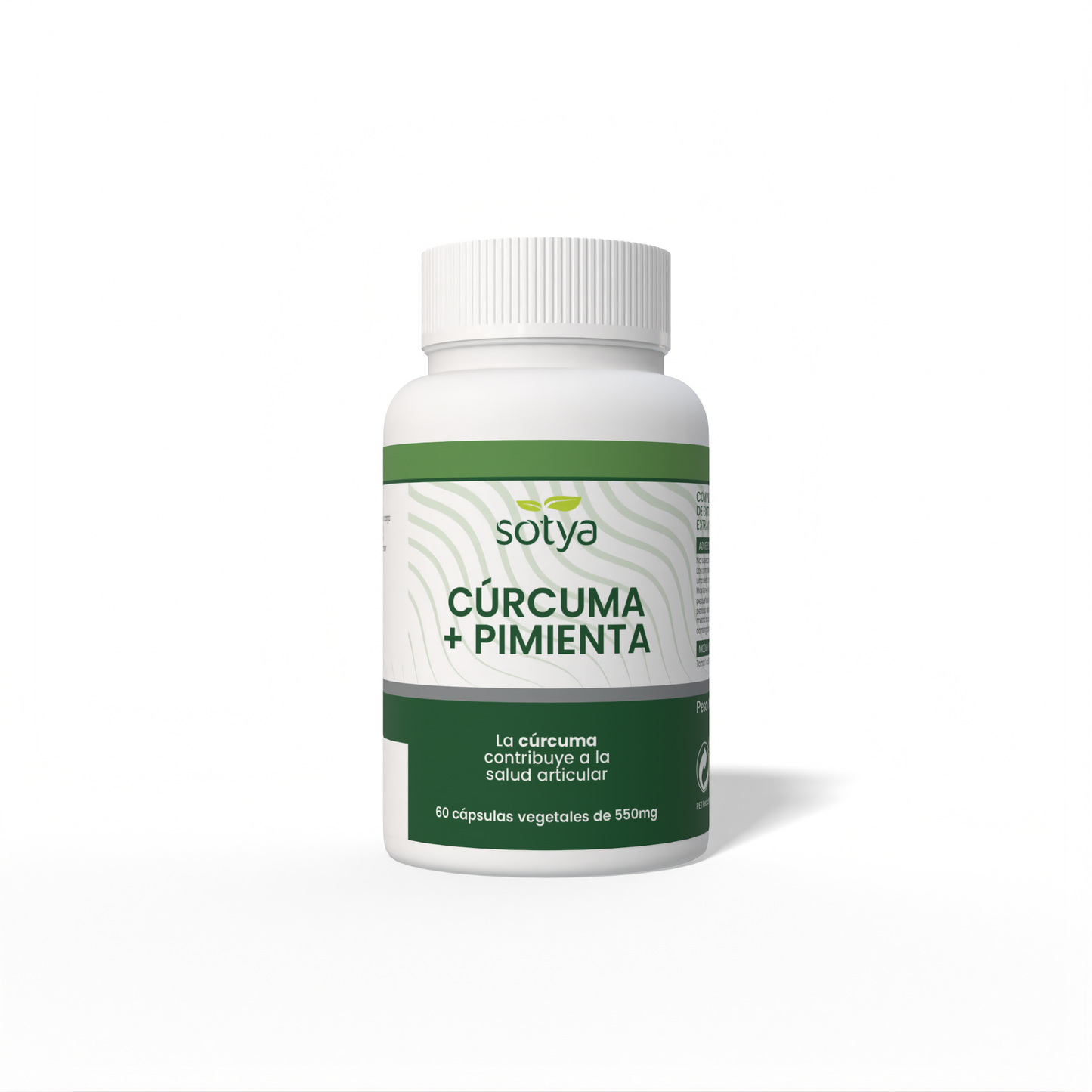 Curcuma + Pimienta 550mg 60 cápsulas vegetales