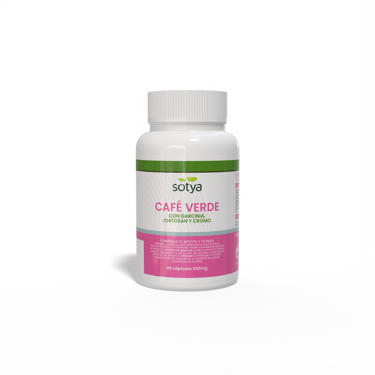 Café Verde con Garcinia, Chitosán y Cromo 90 cápsulas de 650mg