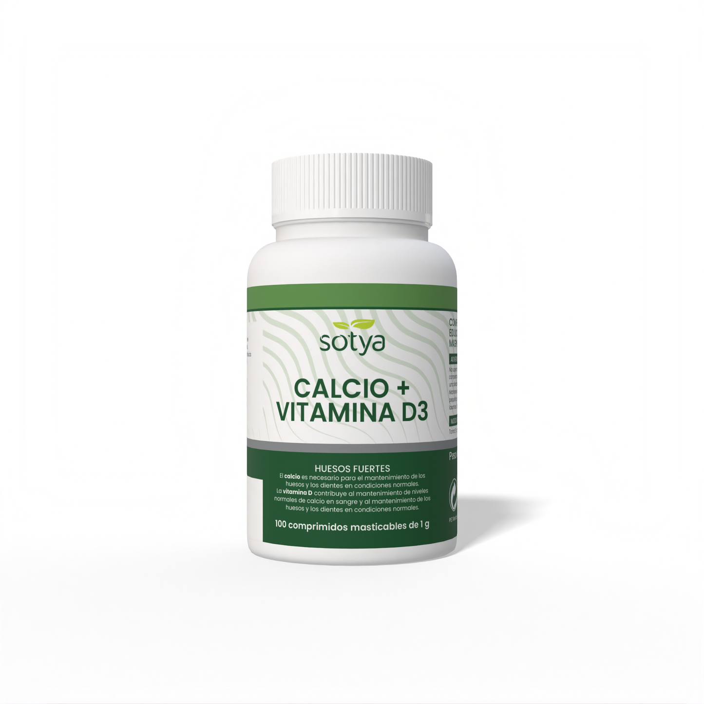 Calcio + Vitamina D3 100 comprimidos de 1g