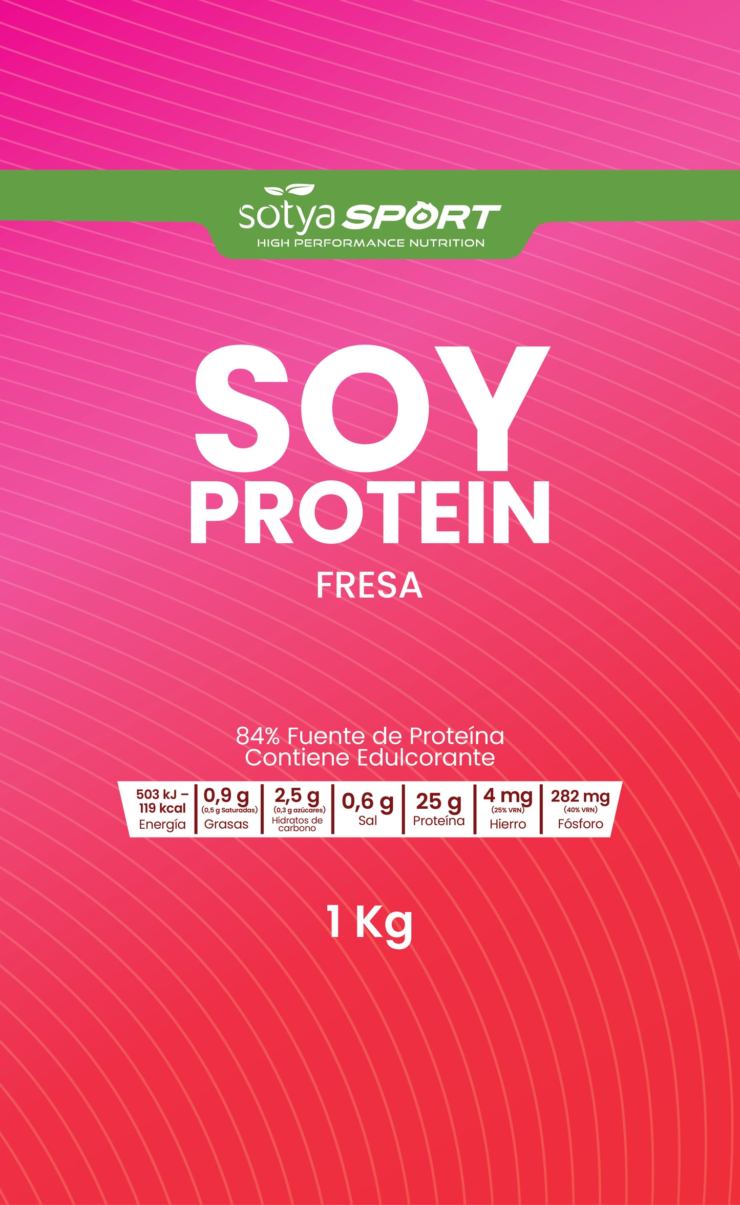 Soy Protein Fresa, 1Kg