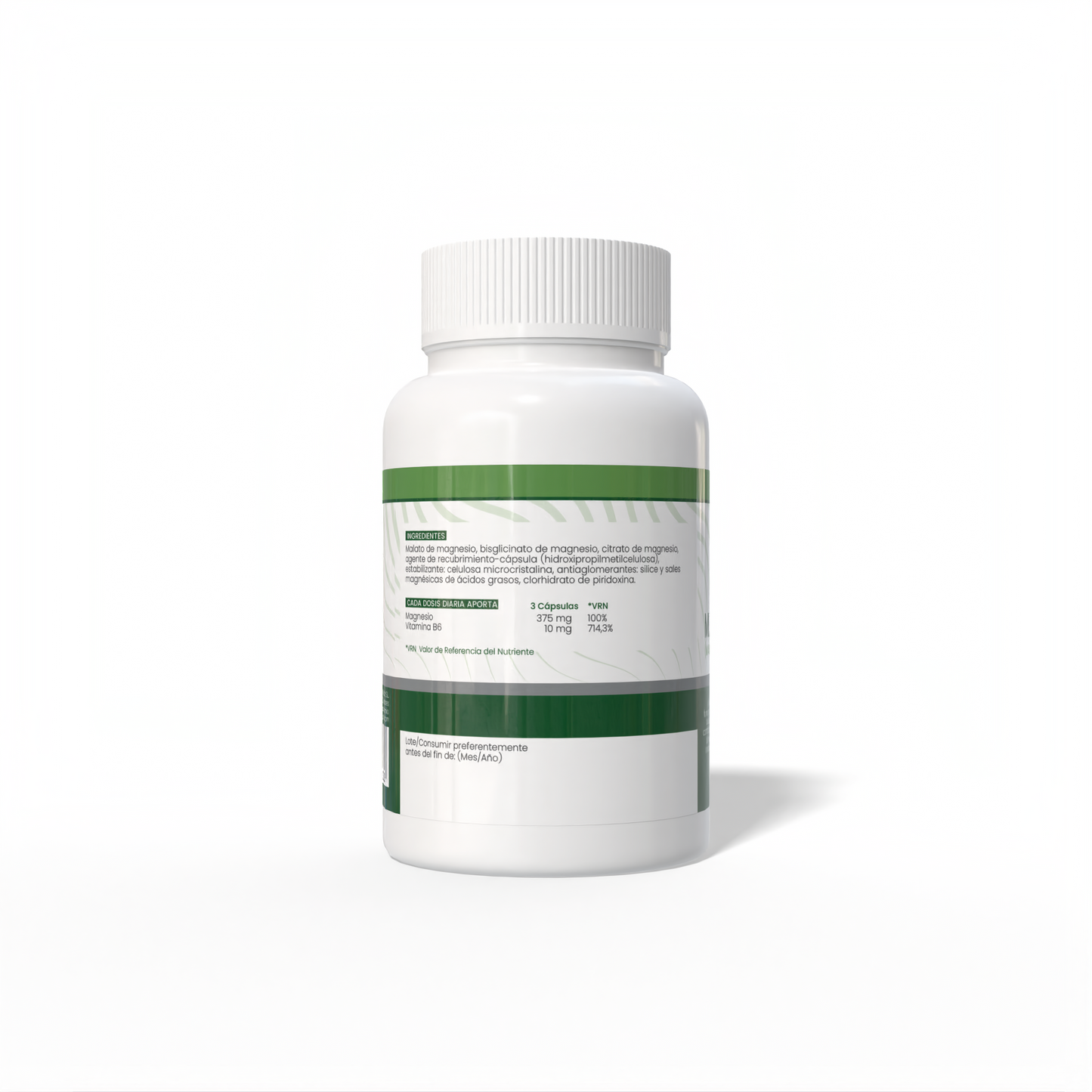 TRIPLE MAGNESIO + B6 (Malato + Bisglicinato + Citrato) 90 cápsulas vegetales de 820mg