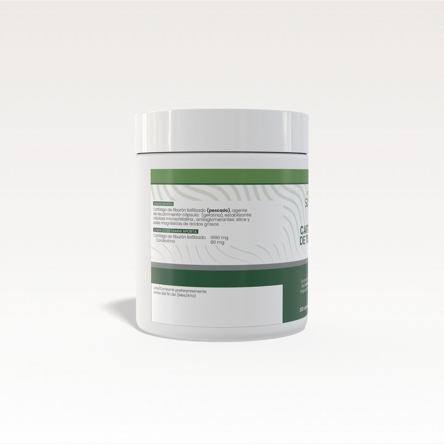 Cartílago de Tiburón 300 cápsulas de 870mg