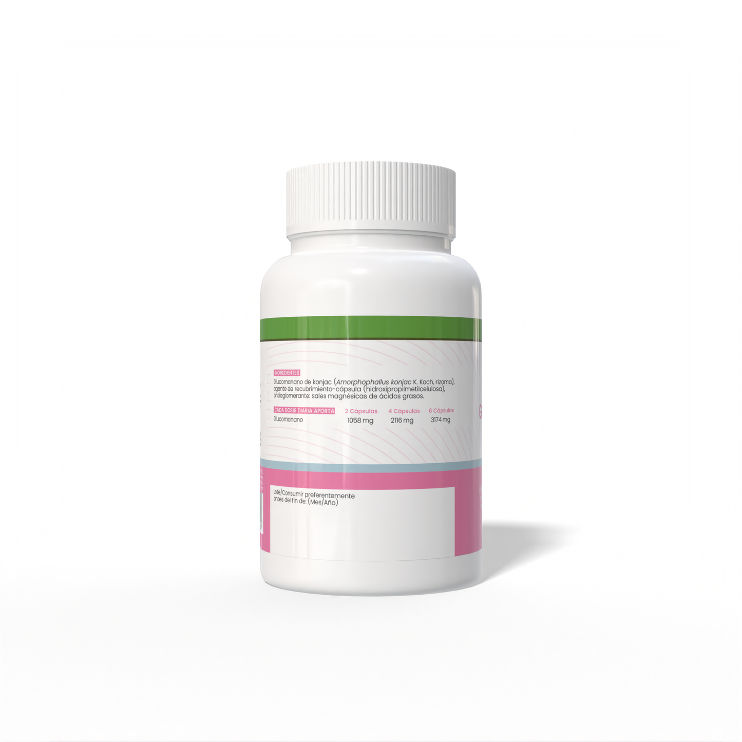 Glucomanano - Konjac 120 cápsulas vegetales de 760mg