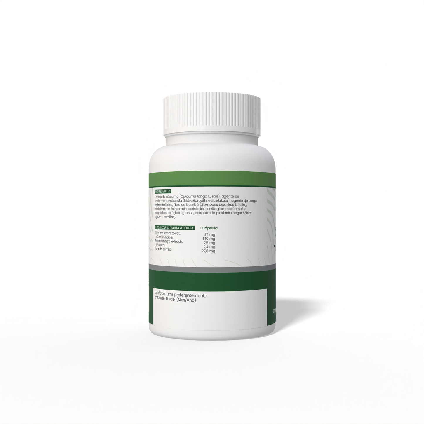 Curcuma + Pimienta 550mg 60 cápsulas vegetales