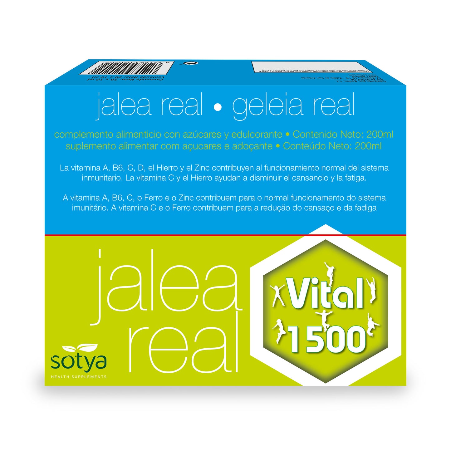 Jalea Vital 1500 20 viales de vidrio