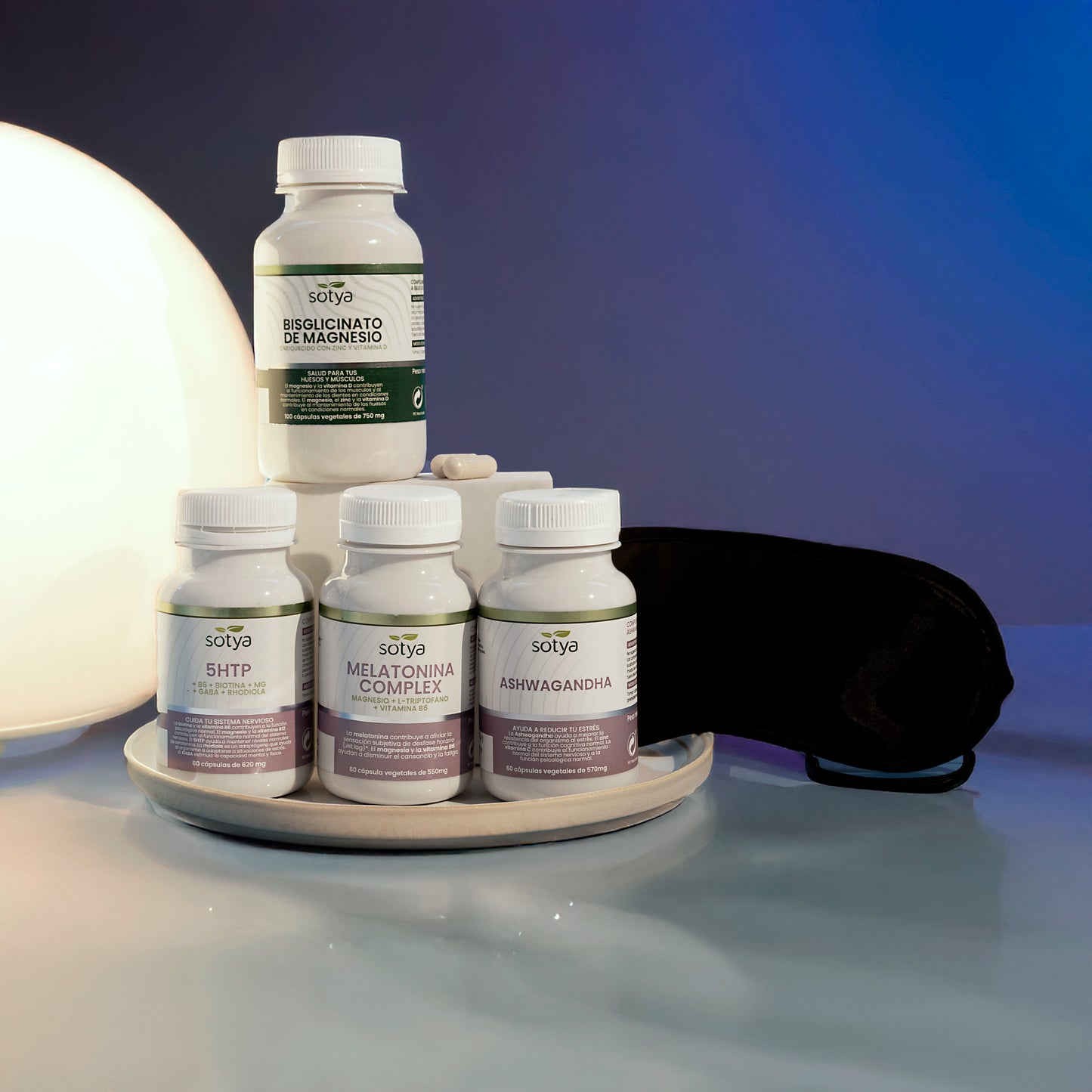 Melatonin Complex Magnesium + L-Tryptophan + Vitamin B6 60 vegetable capsules of 550 mg