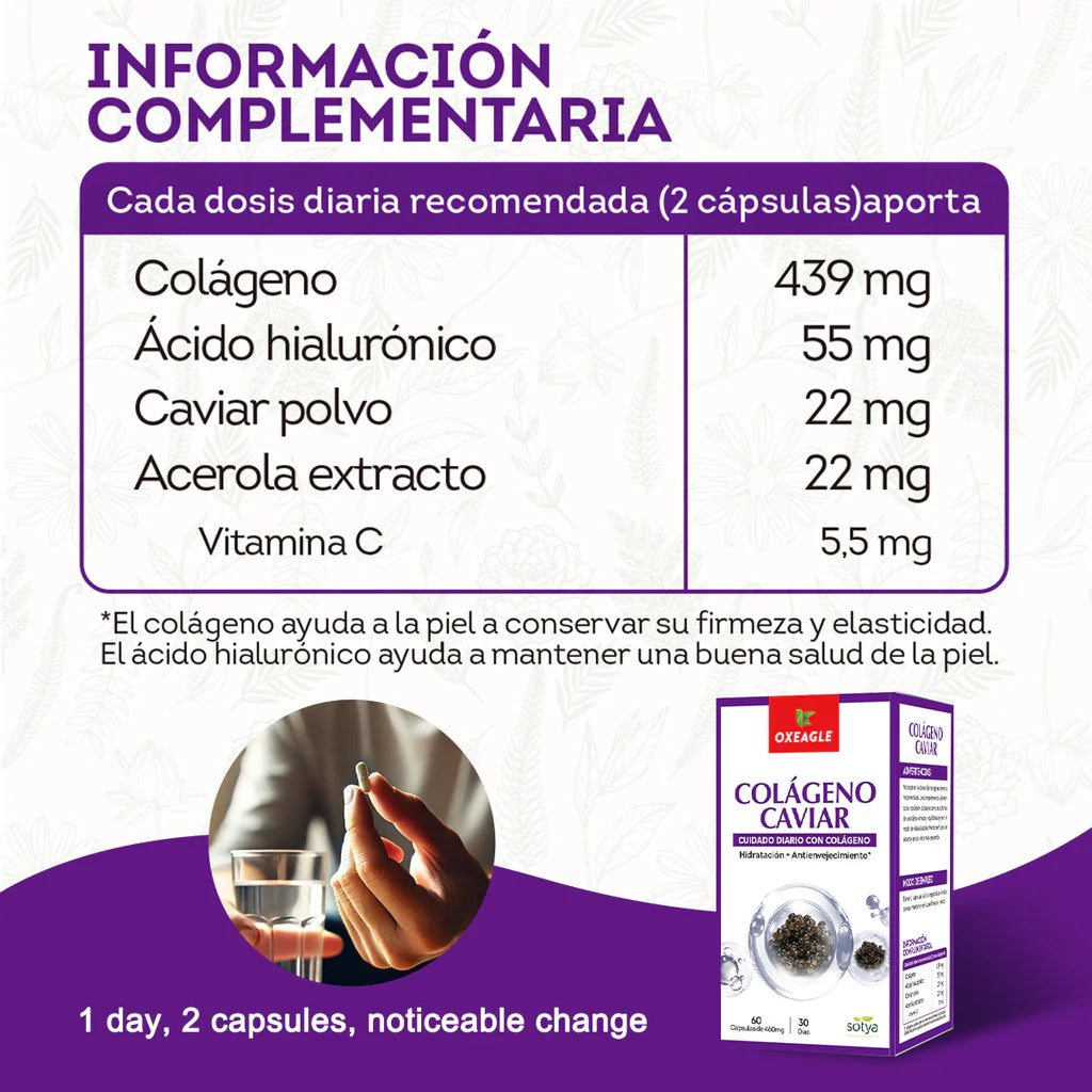 Colágeno Caviar 60 cápsulas de 460mg