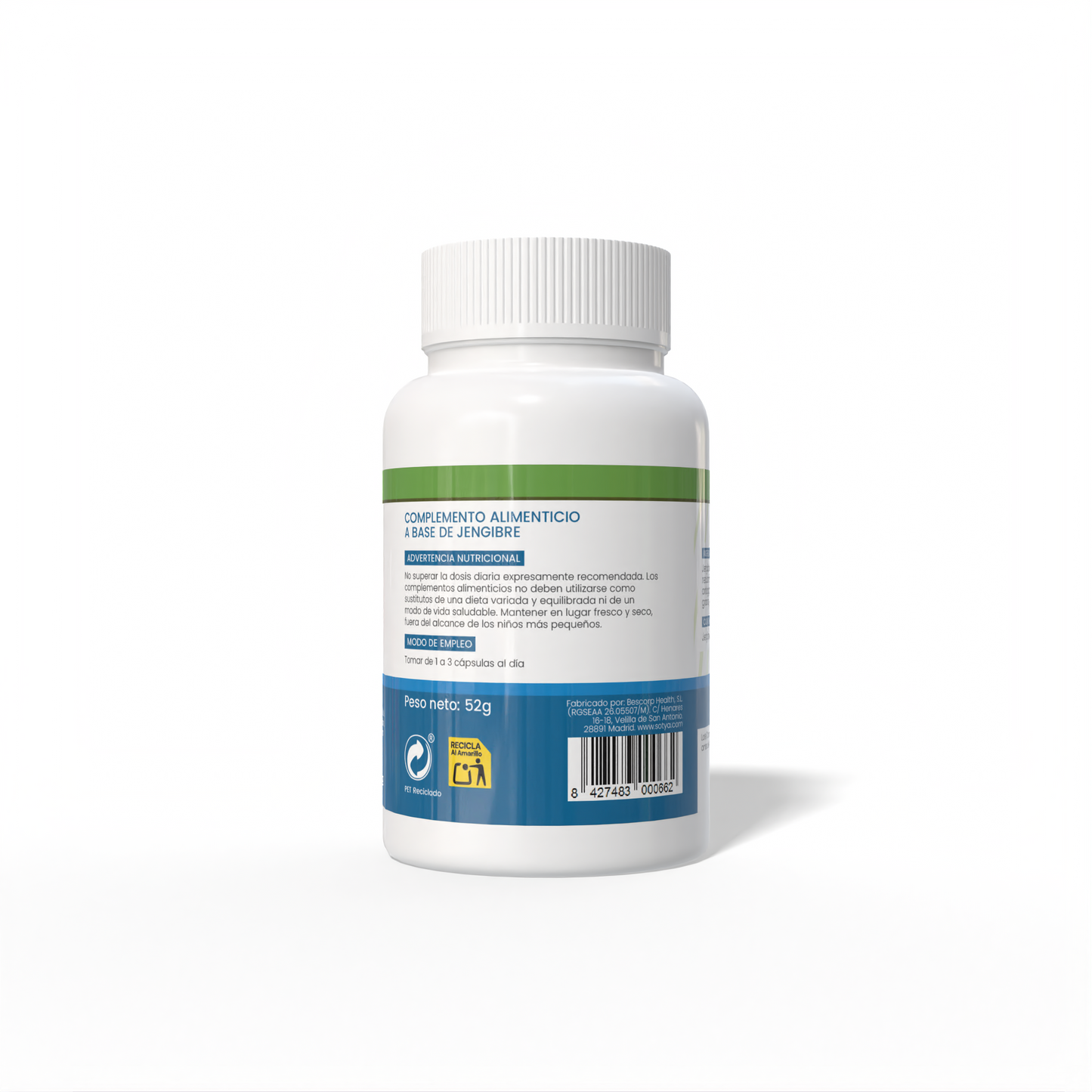 Jengibre 120 cápsulas vegetales de 430mg