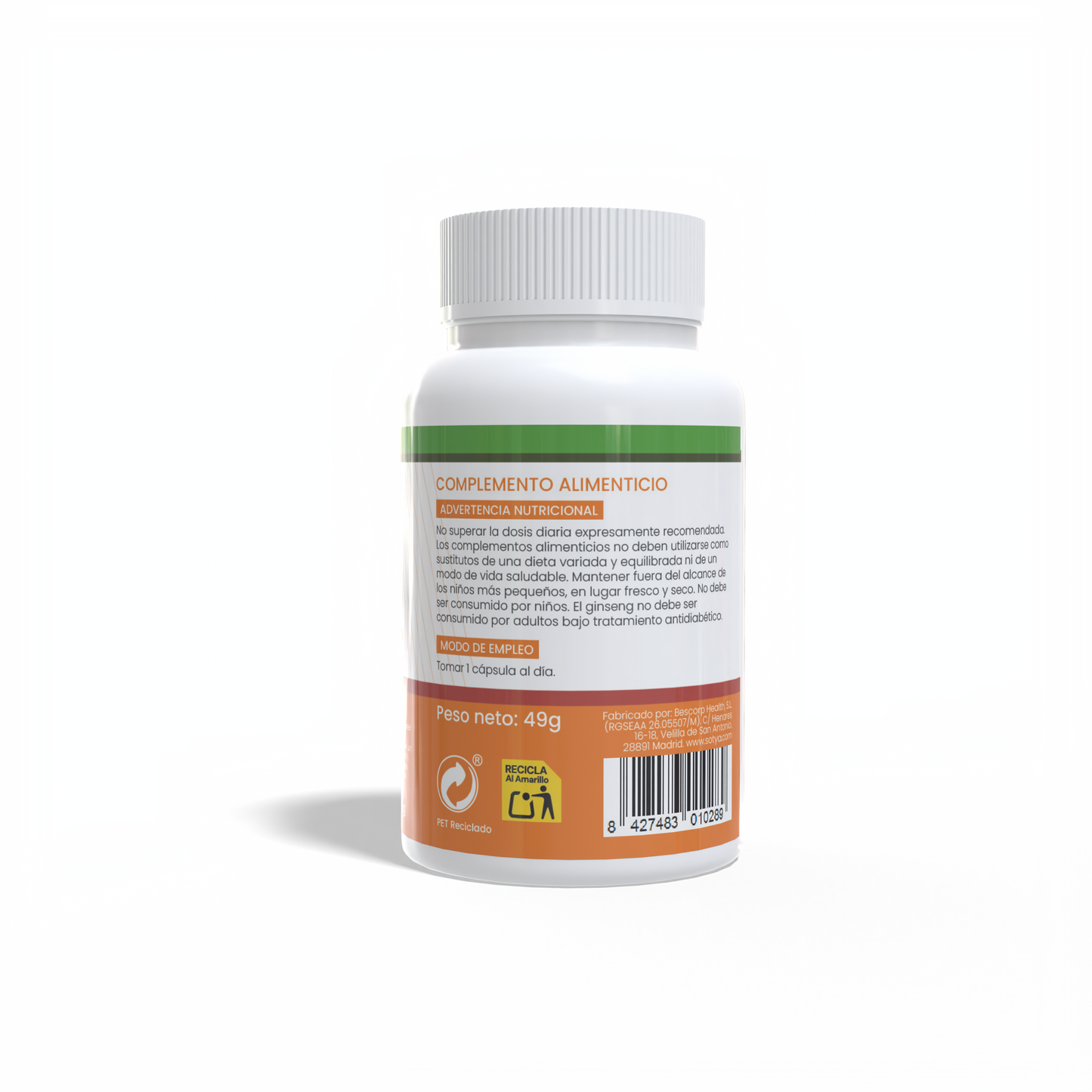 Vitamin Complex + Luteína, Q10 y Licopeno 1 al día con Ginseng 90 cápsulas vegetales de 820mg