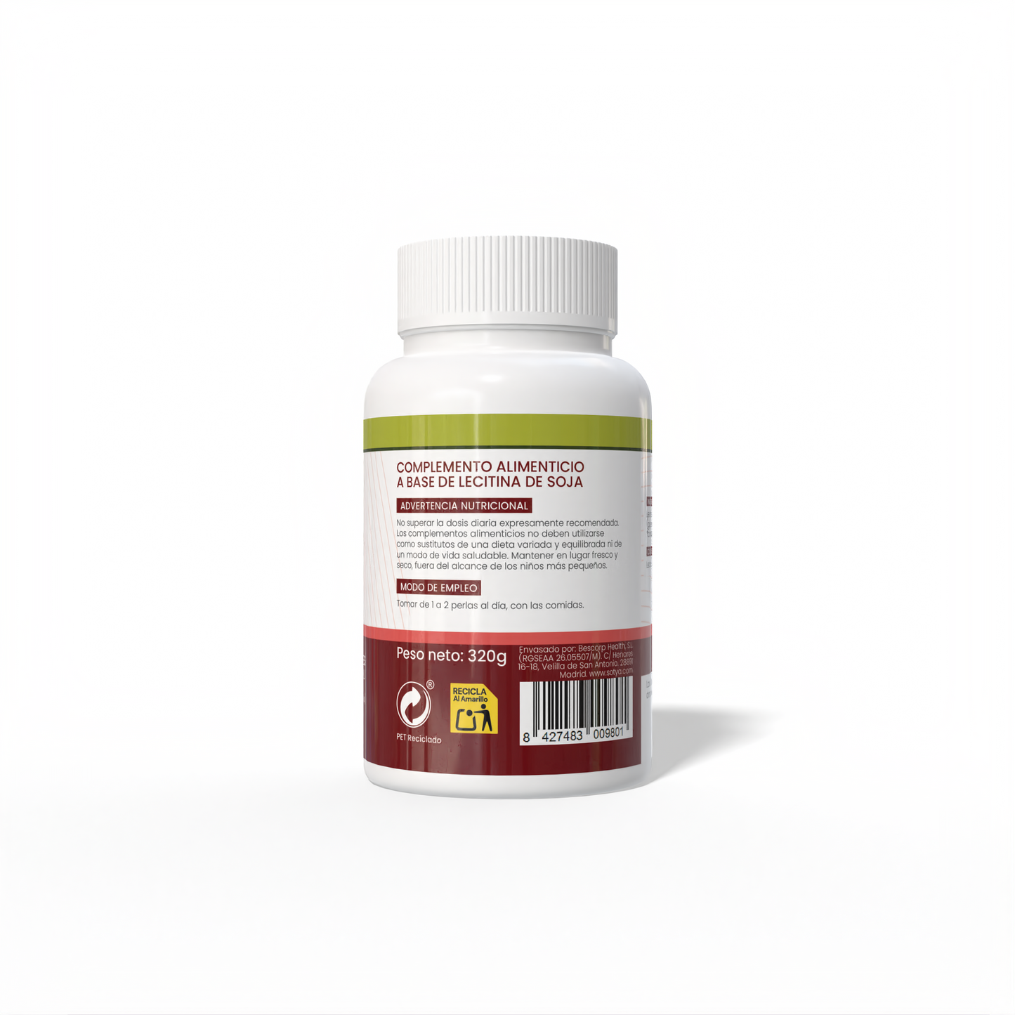 Lecitina de Soja 200 perlas de 1600mg