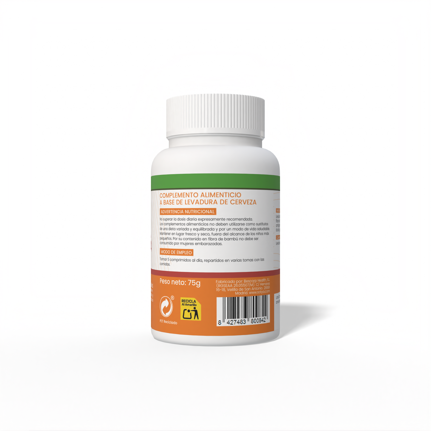 LEVADURA DE CERVEZA "Sin gluten" 150 comprimidos 500mg