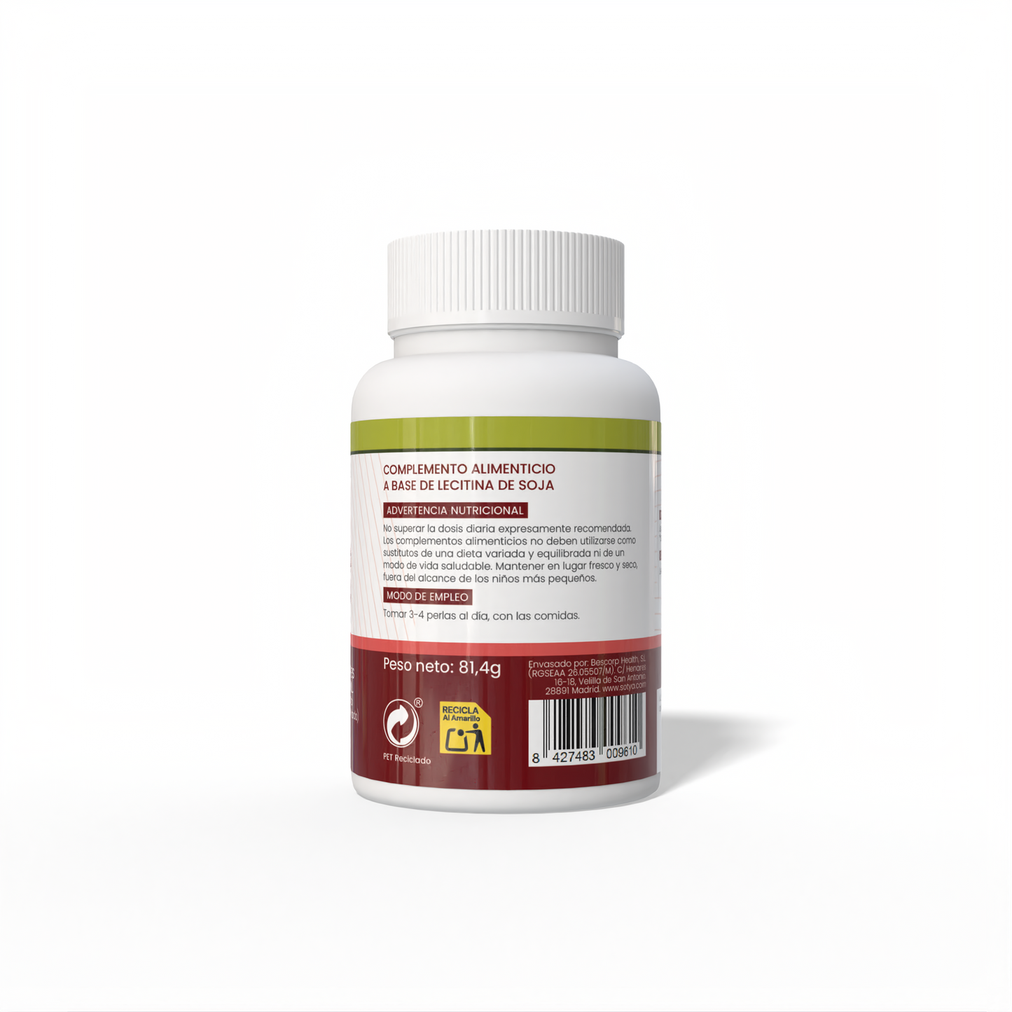 Lecitina de Soja 110 perlas de 740 mg