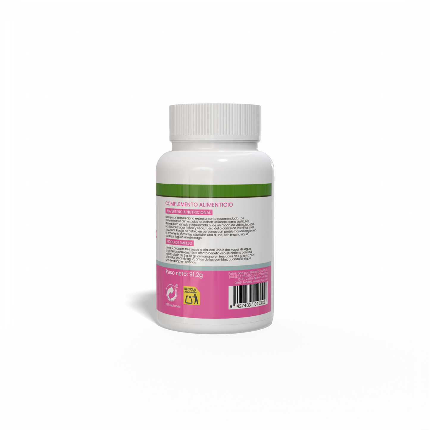 Glucomanano - Konjac 120 cápsulas vegetales de 760mg
