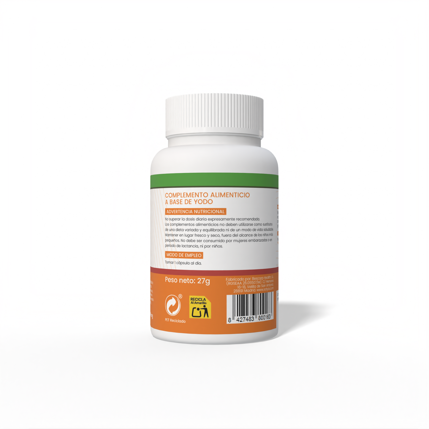 Yodo 60 cápsulas vegetales de 450mg