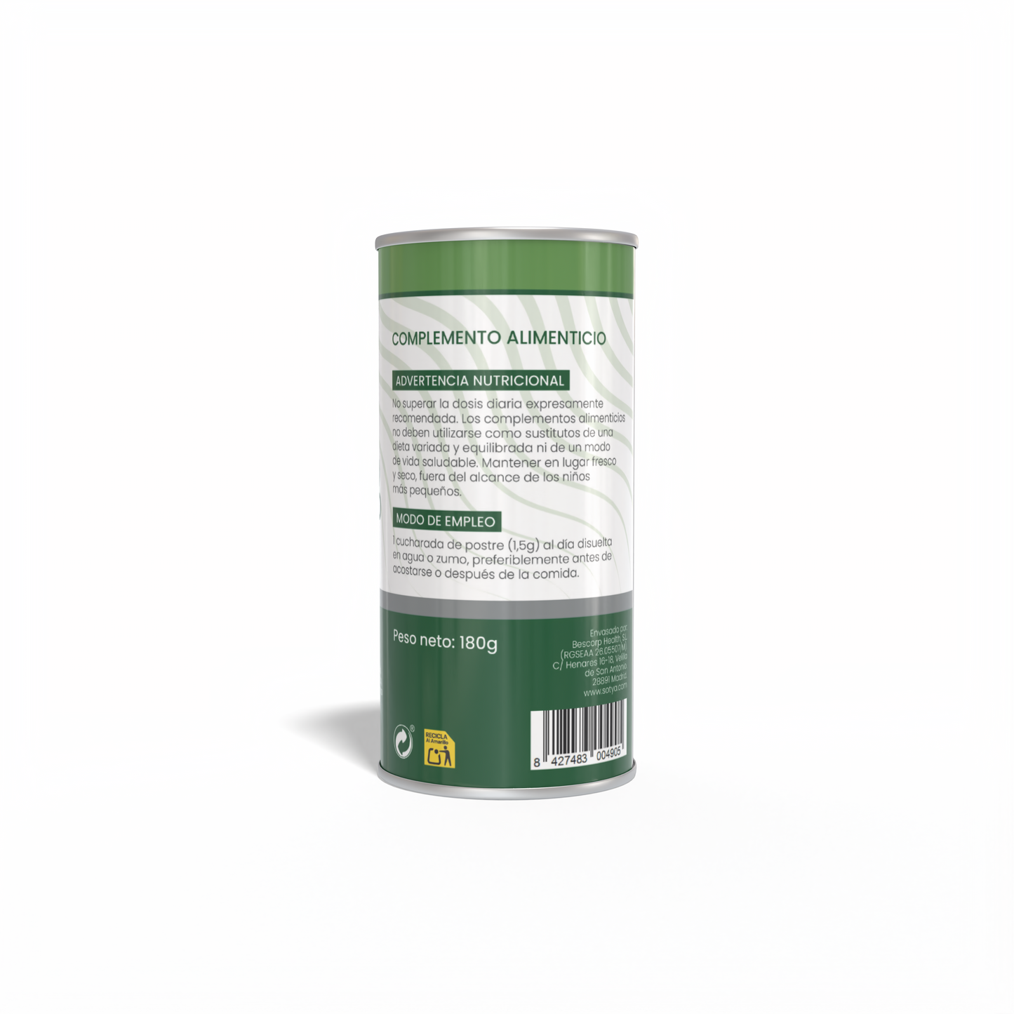 Carbonato de Magnesio, 180g