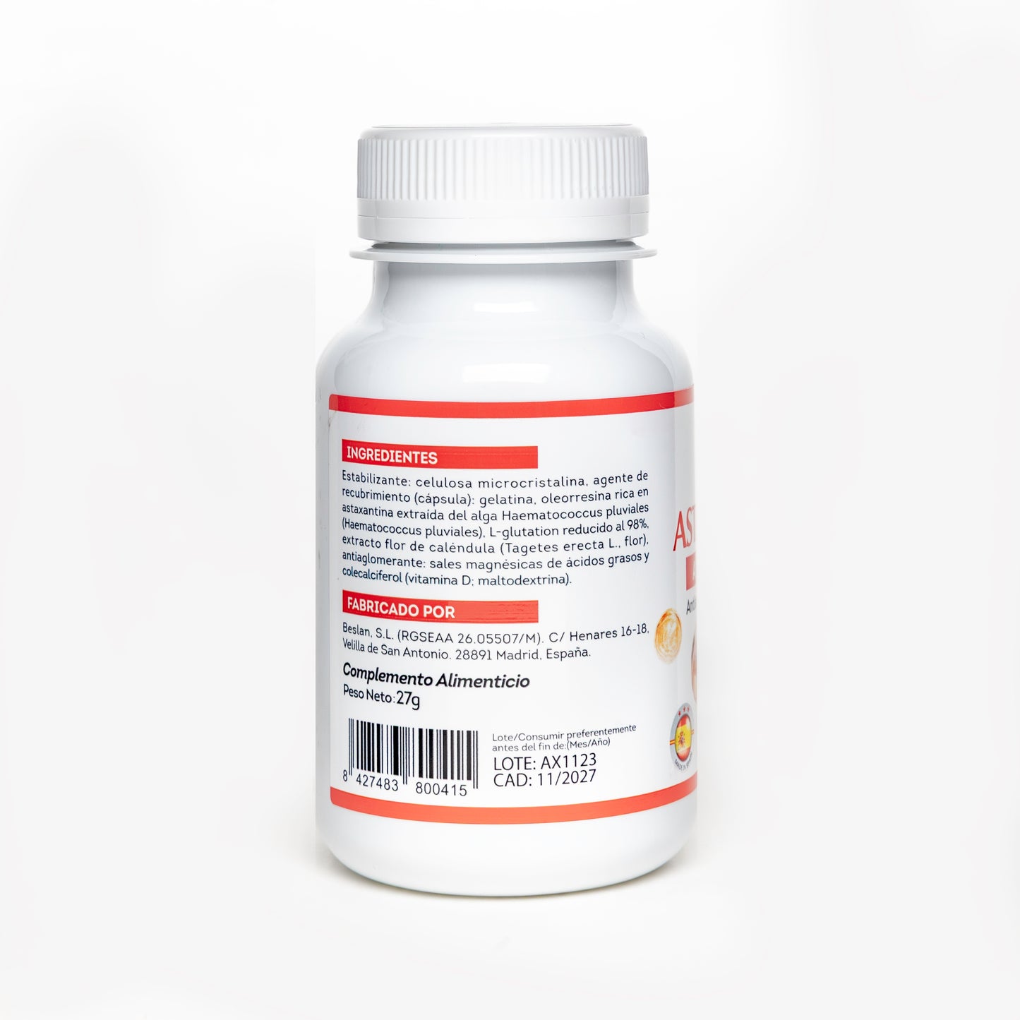 Astaxantina 60 cápsulas de 450mg