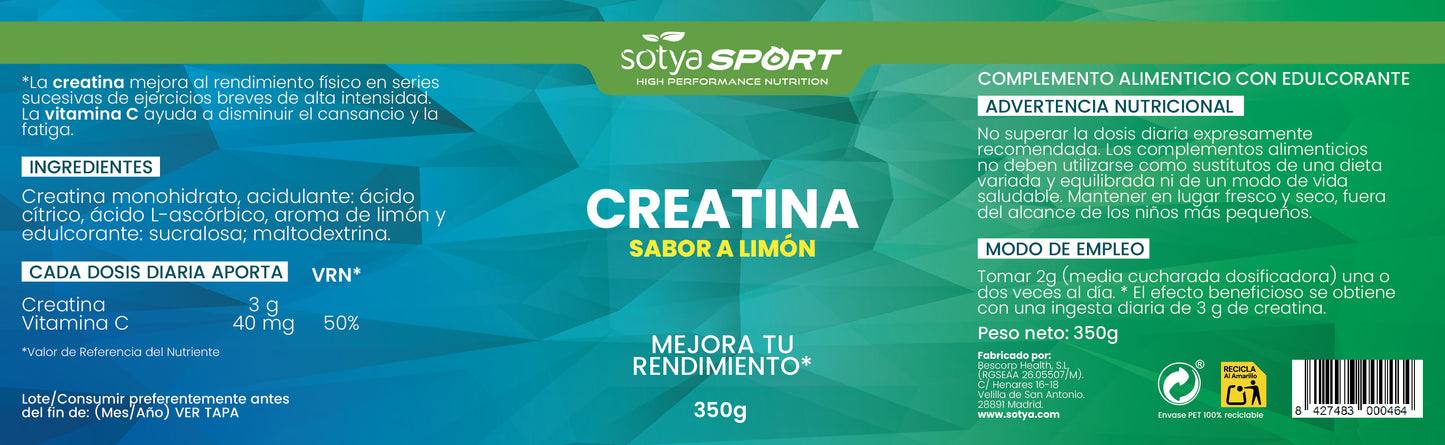 Creatina Sabor a Limón 350g