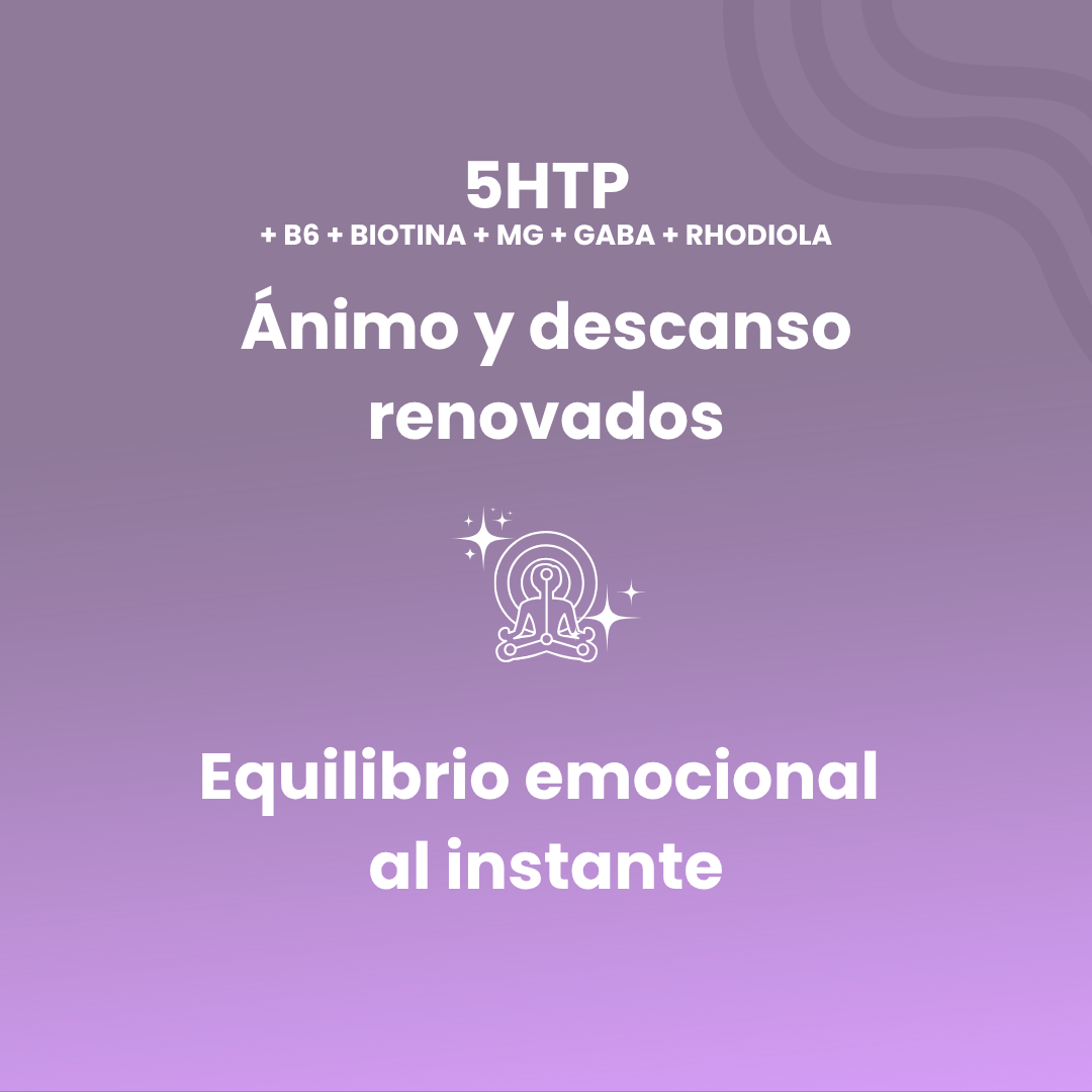 5HTP + B6 + Biotin + Mg + Gaba + Rhodiola 60 Capsules of 620mg