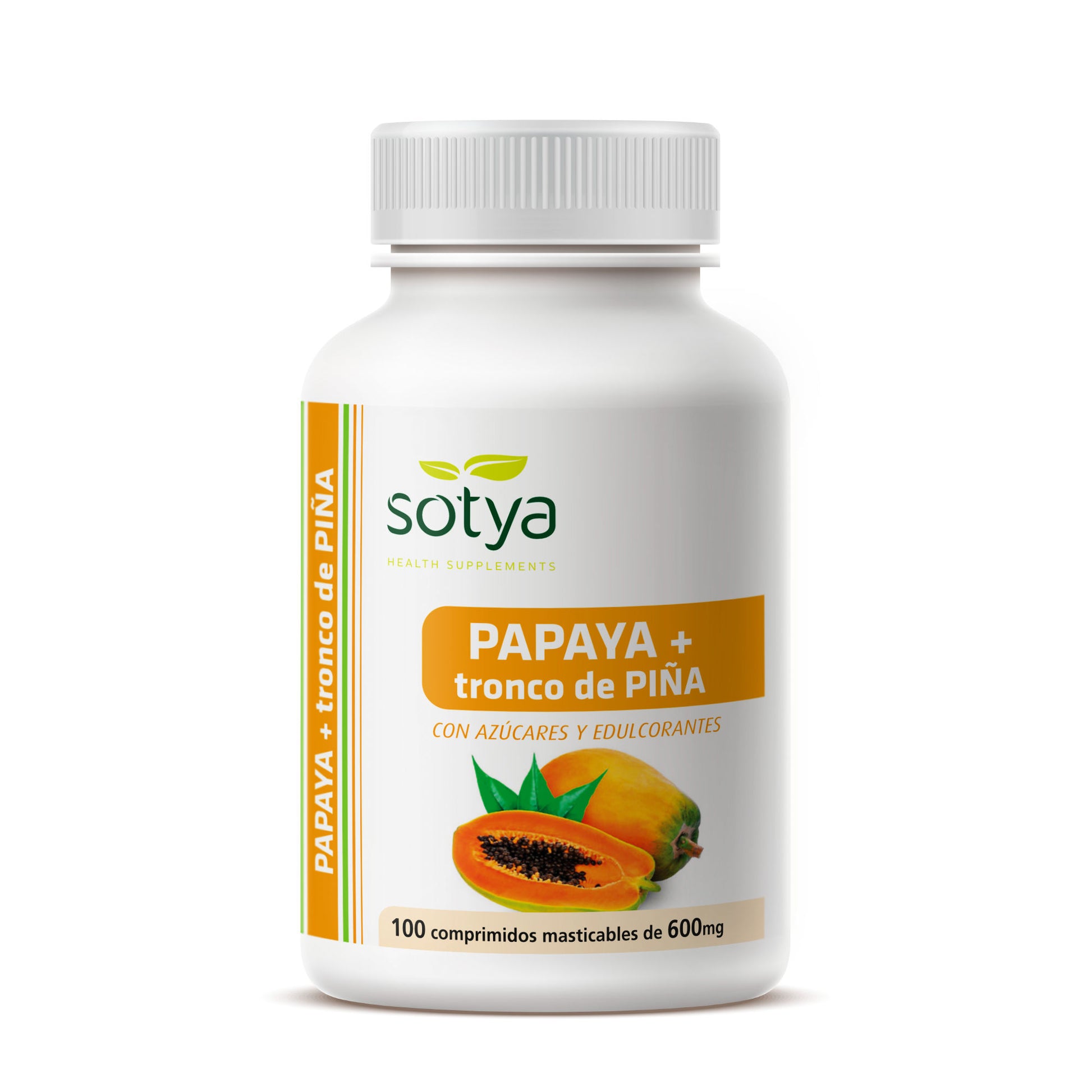 Papaya 100 Comprimidos de 600mg - Sotya