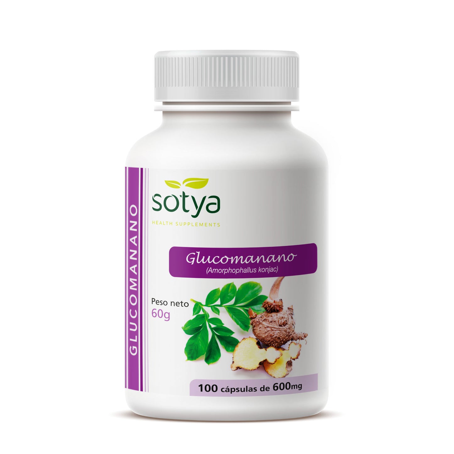 Glucomanano 100 Cápsulas de 600mg - Sotya