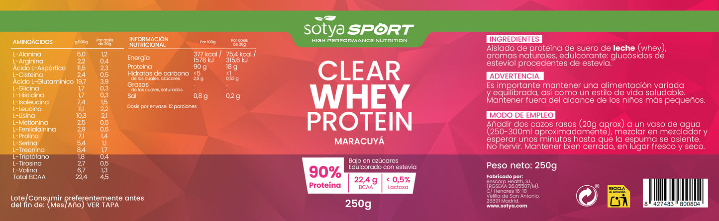 CLEAR WHEY PROTEIN Maracuyá 250g