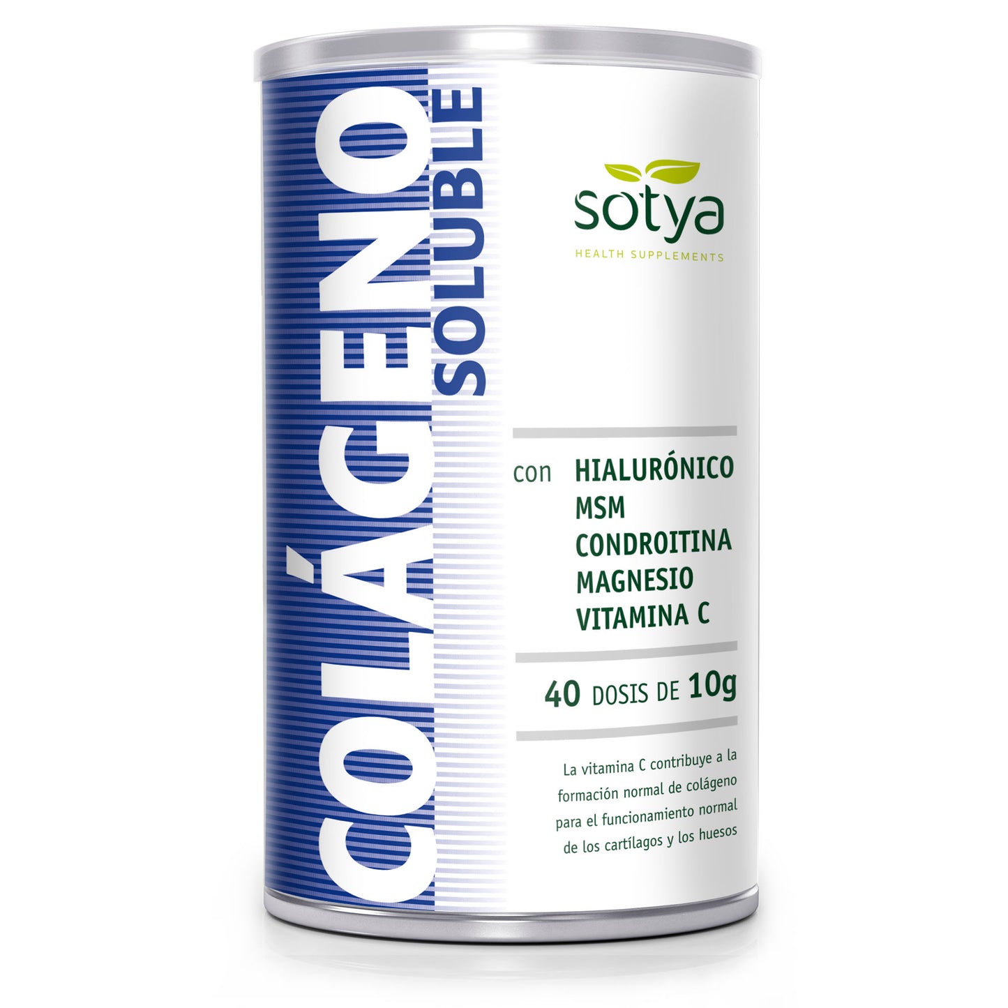 Colágeno con Hialurónico, MSM, Condroitina, Magnesio, Vitamina C, 400g