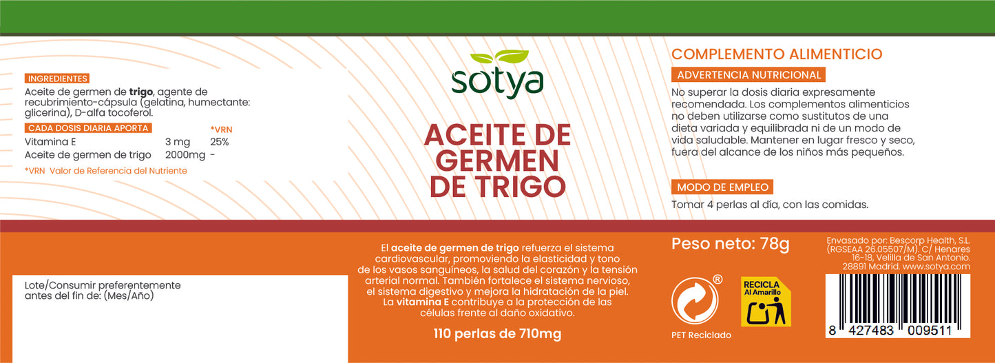 Aceite de germen de trigo 710mg 110 perlas