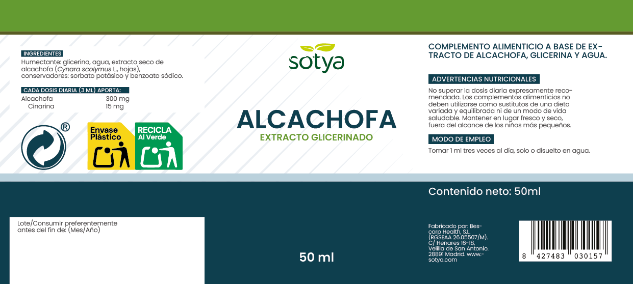 Alcachofa extracto glicerinado, 50ml
