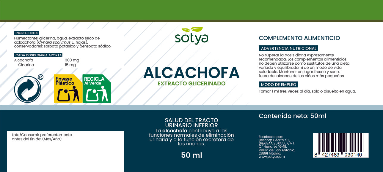 Alcachofa extracto glicerinado, 50ml