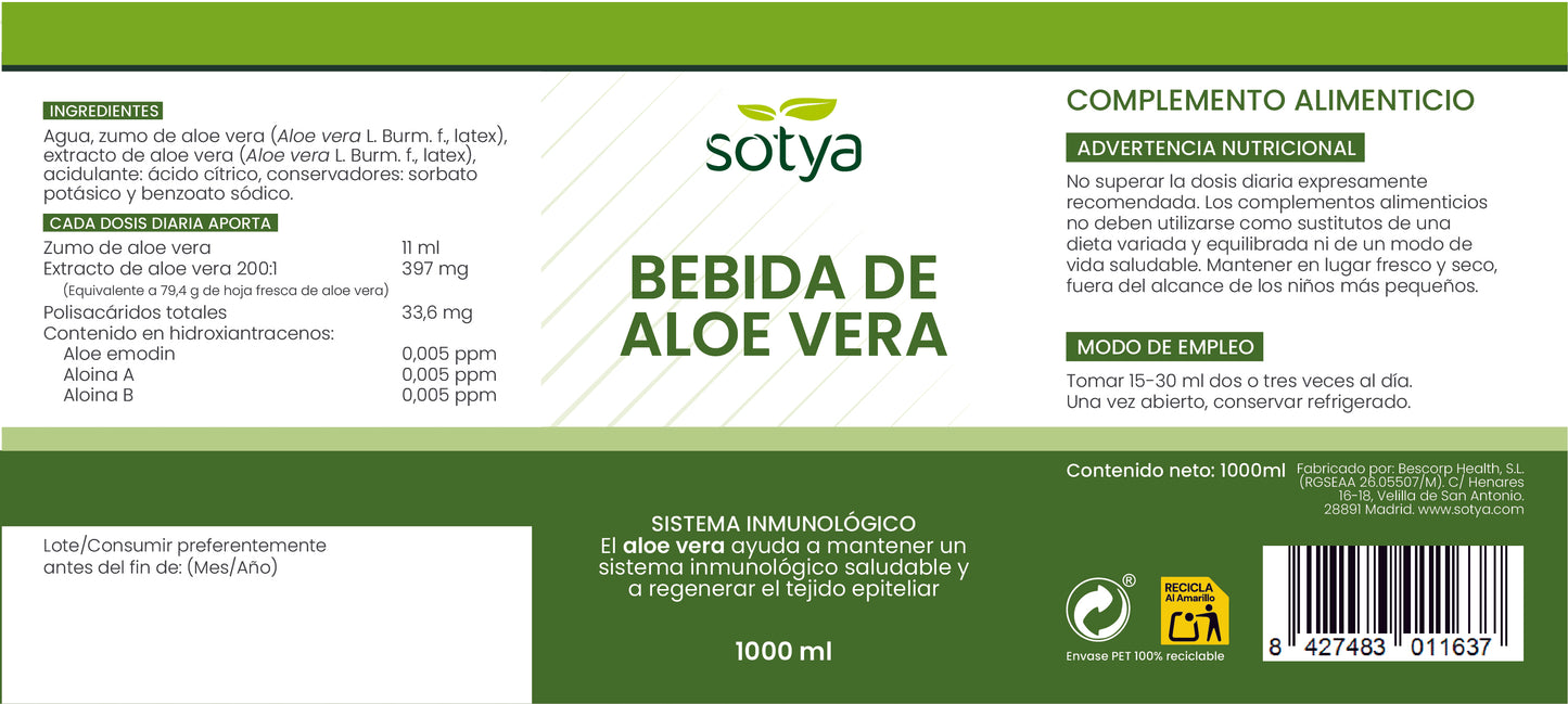 Bebida de Aloe Vera 1L