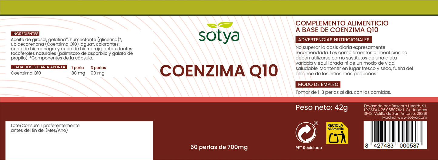 Coenzima Q10 60 perlas de 700mg