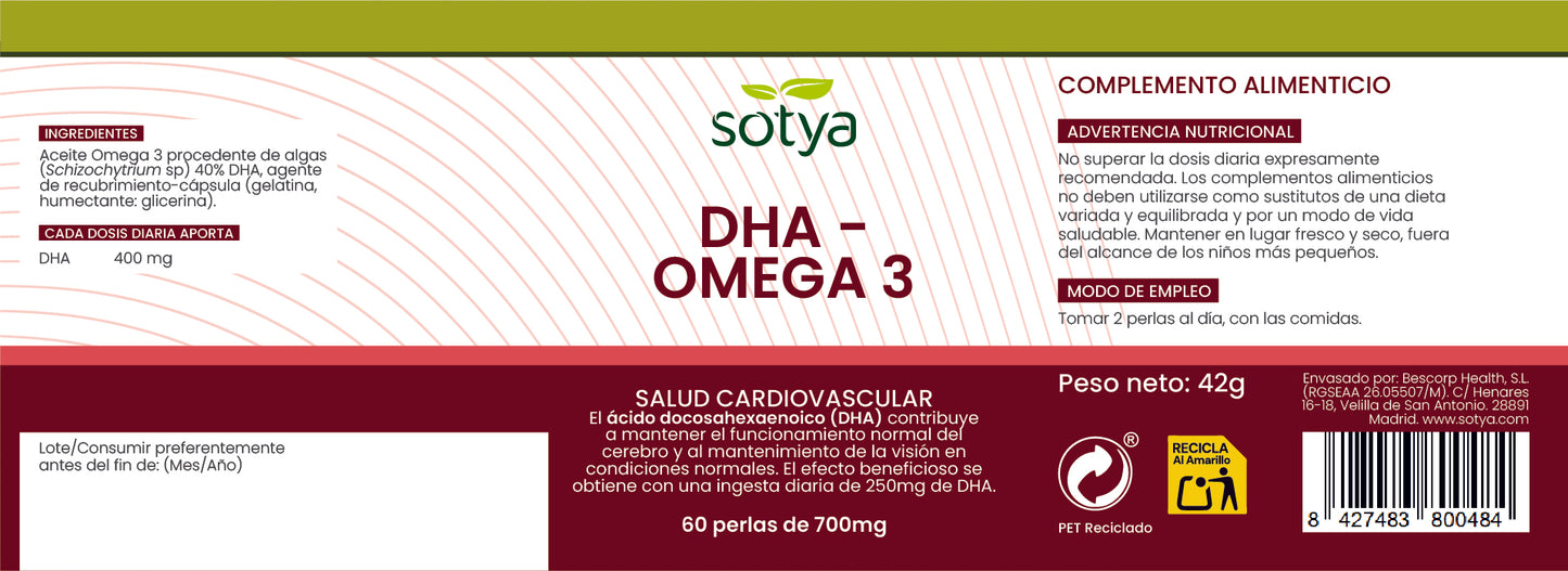 DHA - Omega 3 60 perlas de 700mg