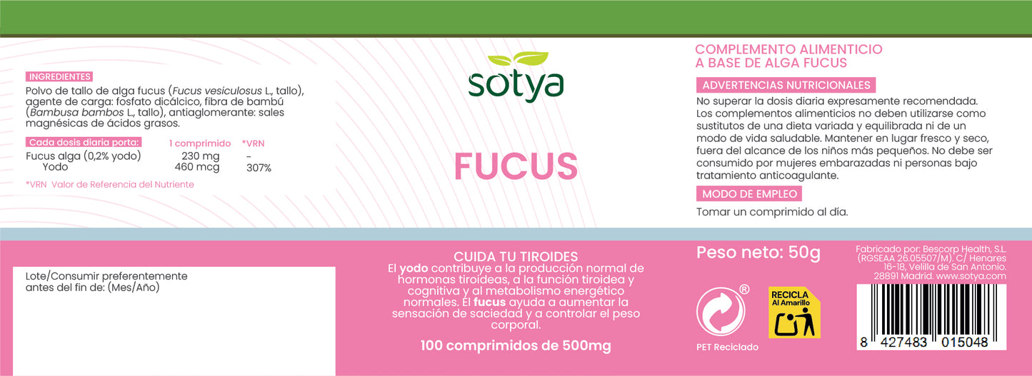Fucus 100 500mg Tablets