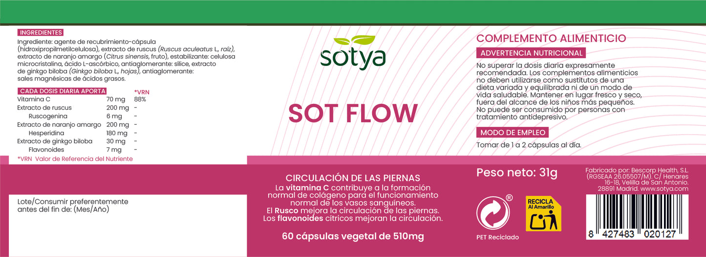 Sot Flow 60 510mg vegetable capsules