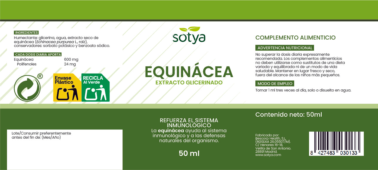 Equinácea extracto glicerinado, 50ml