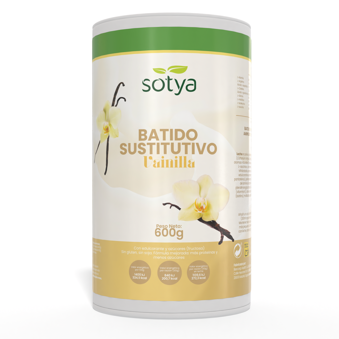 Batido sustitutivo Vainilla, 600g
