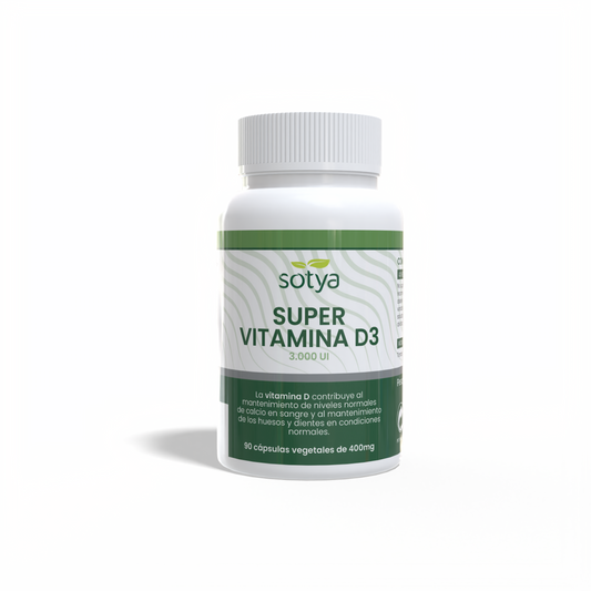 Súper Vitamina D3 3000UI 90 cápsulas vegetales de 400mg