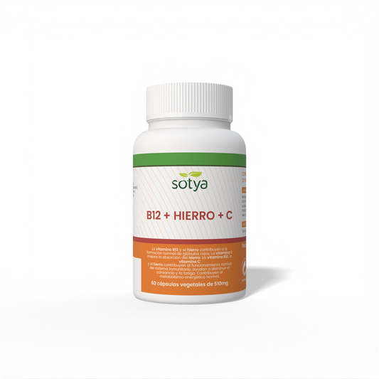 B12 + Iron + C 60 vegetable capsules of 710 mg